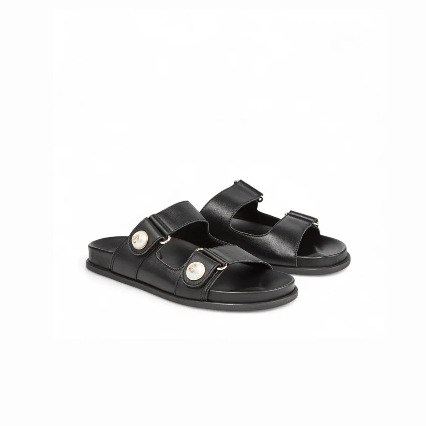 Jimmy Choo Fayence Sandal Black FAYENCESANDALSQM Jimmy Choo Fayence Sandal Black FAYENCESANDALSQM