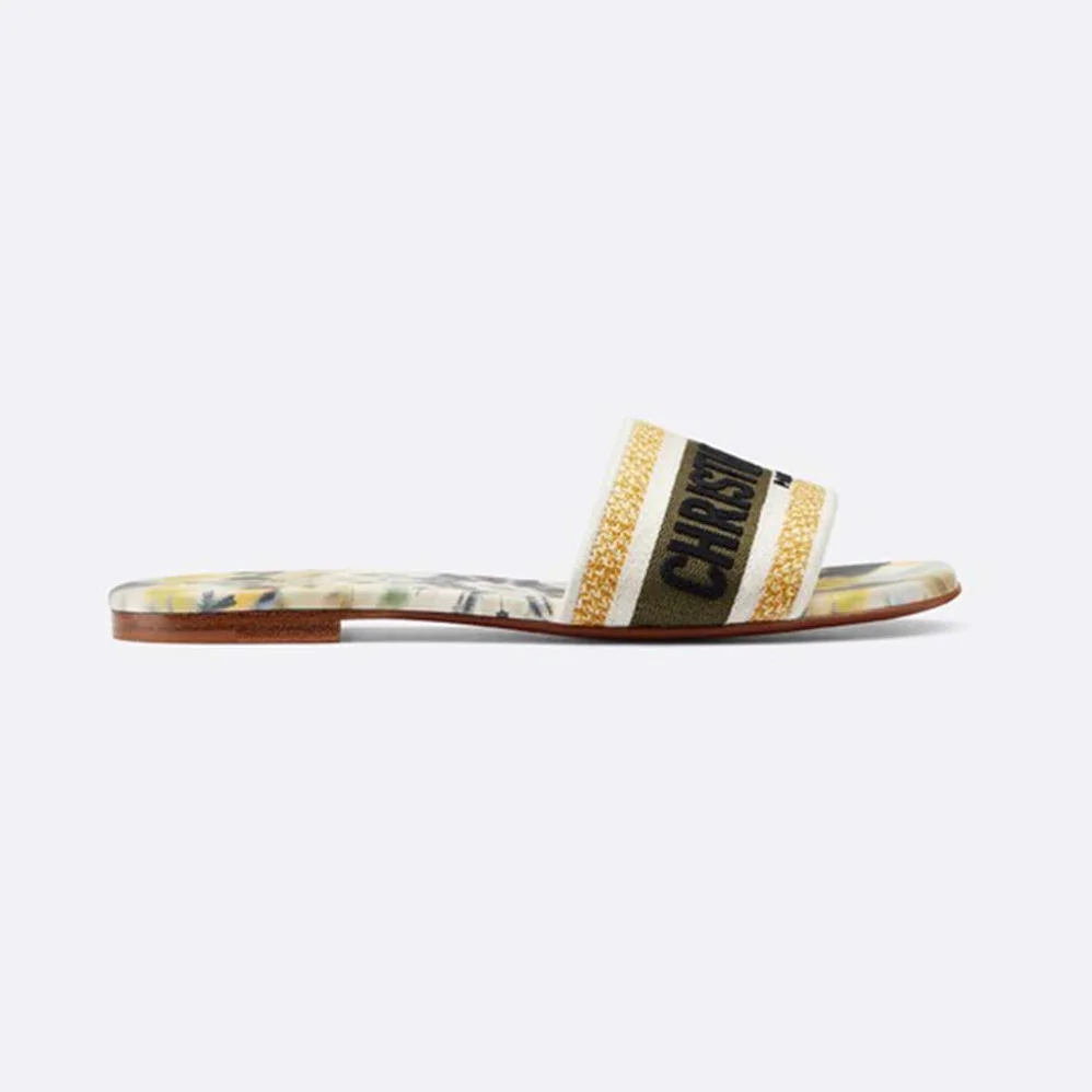 Dior D-Way Kaleidiorscopic Slide for Women in Yellow Dior D-Way Kaleidiorscopic Slide for Women in Yellow