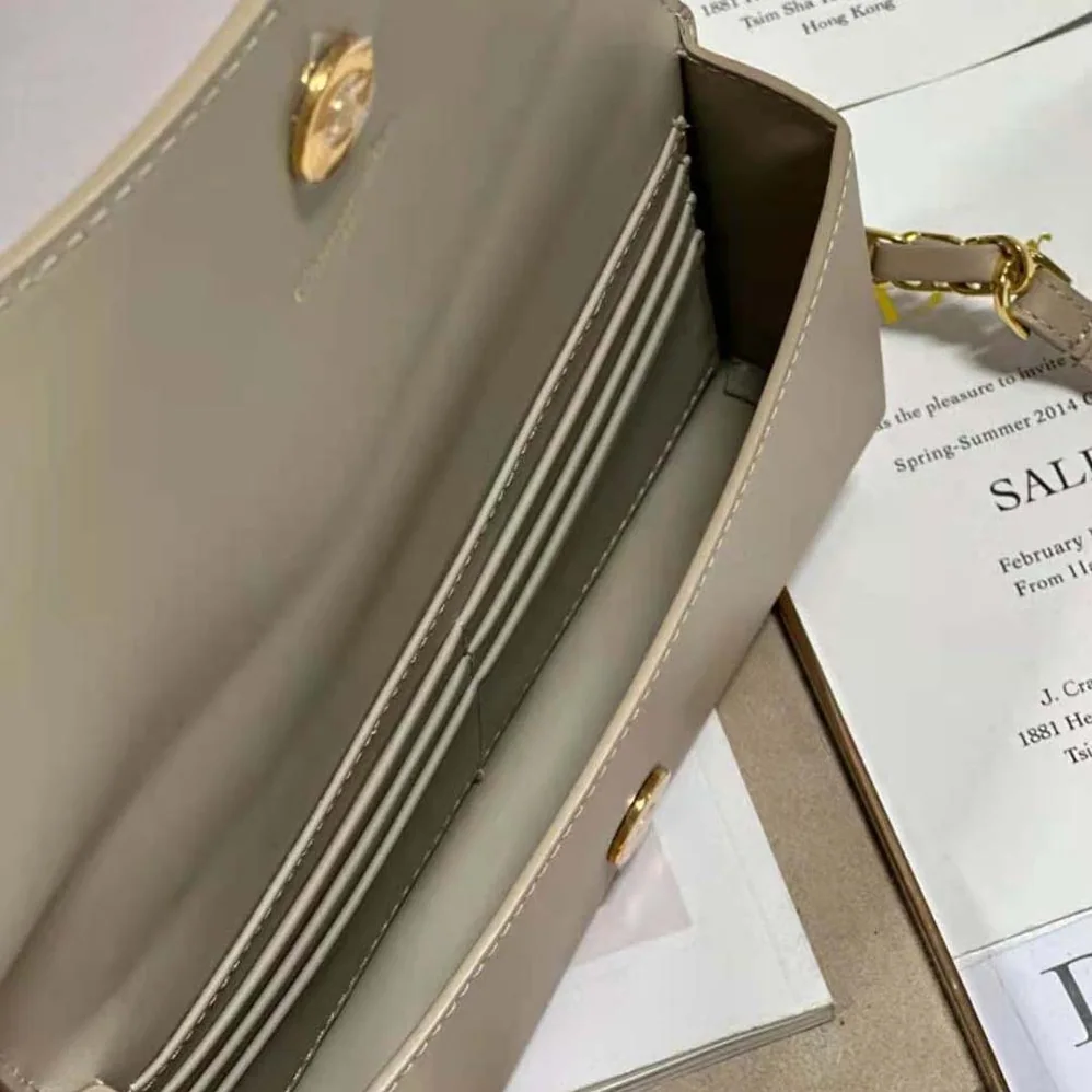 Dior CD Signature Mini Bag Powder Beige Calfskin with Embossed CD Signature for Women