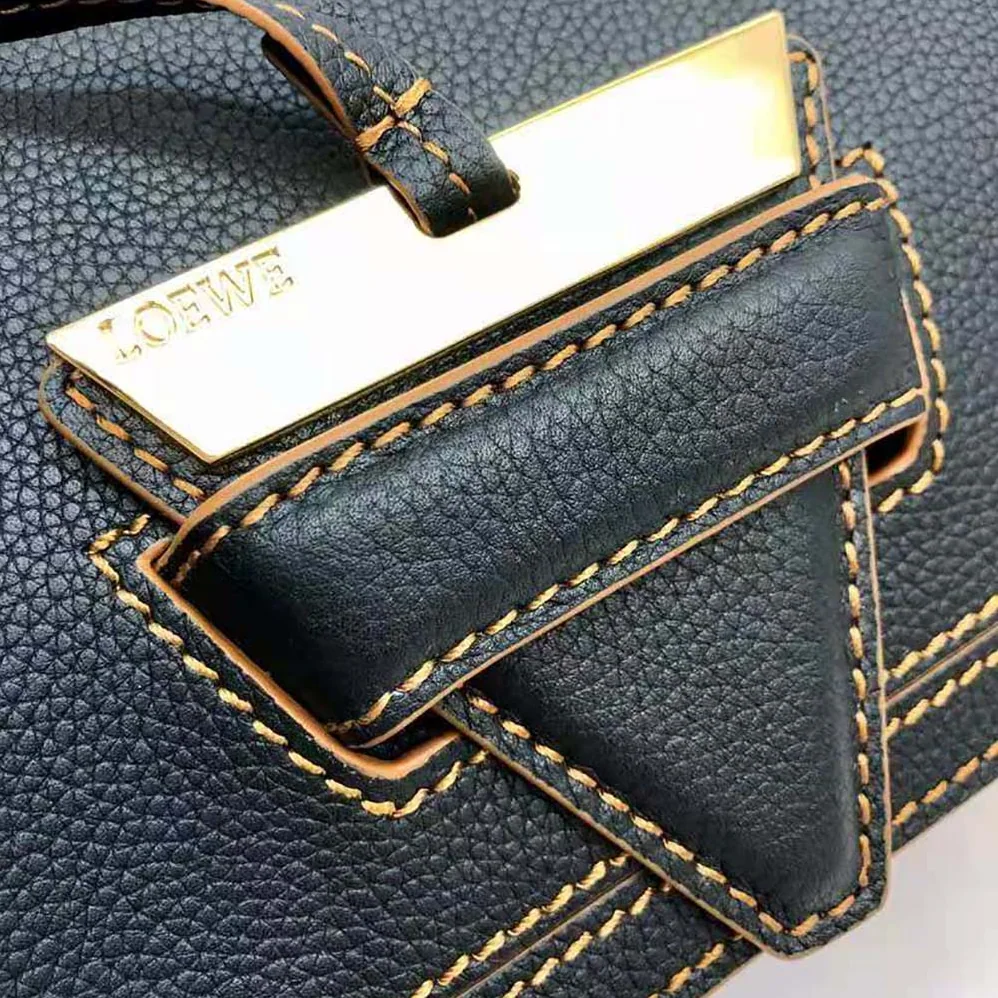 Loewe Mini Barcelona Bag in Soft Grained Calfskin for Women in Black Loewe Mini Barcelona Bag in Soft Grained Calfskin for Women in Black