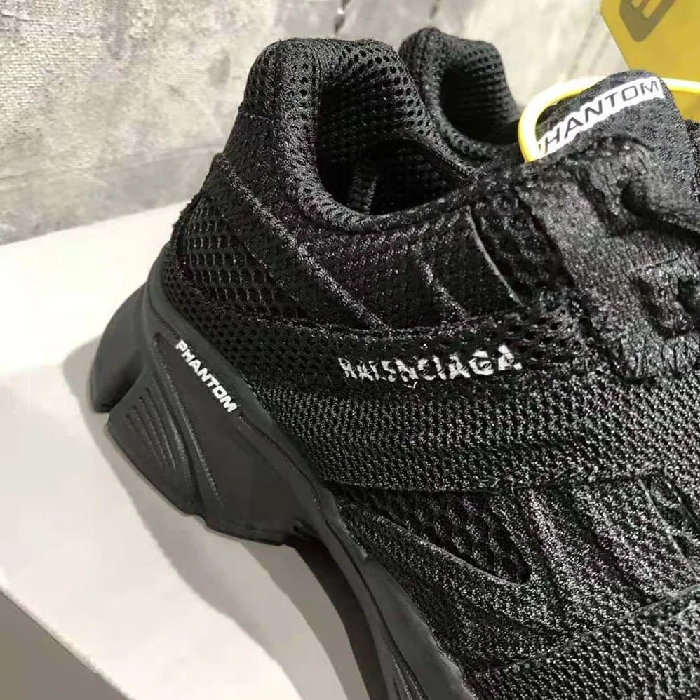 Balenciaga Phantom Sneaker in Black Monocolor Fabric and Mesh for Unisex