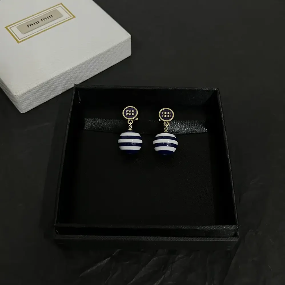 Miu Miu Metal and Pearl Earrings for Women