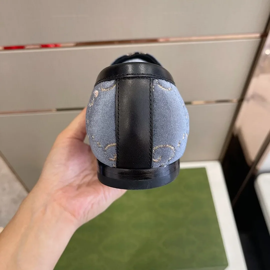Gucci Jordan GG Velvet Loafer Blue