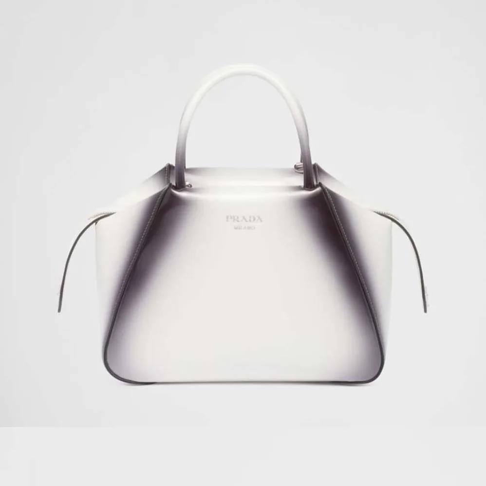 Prada Small Brushed Leather Prada Supernova Handbag for Women in White Prada Small Brushed Leather Prada Supernova Handbag for Women in White