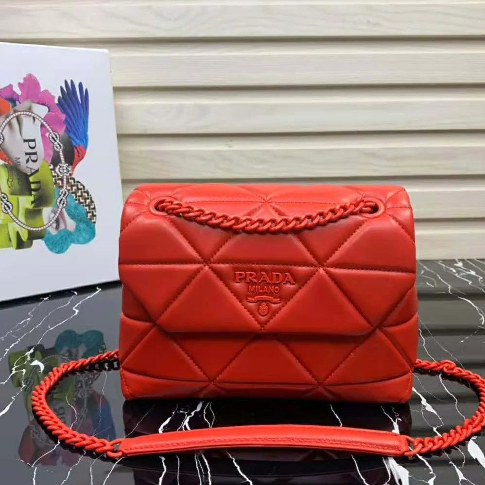 Prada Small Nappa Leather Prada Spectrum Bag for Women in Red