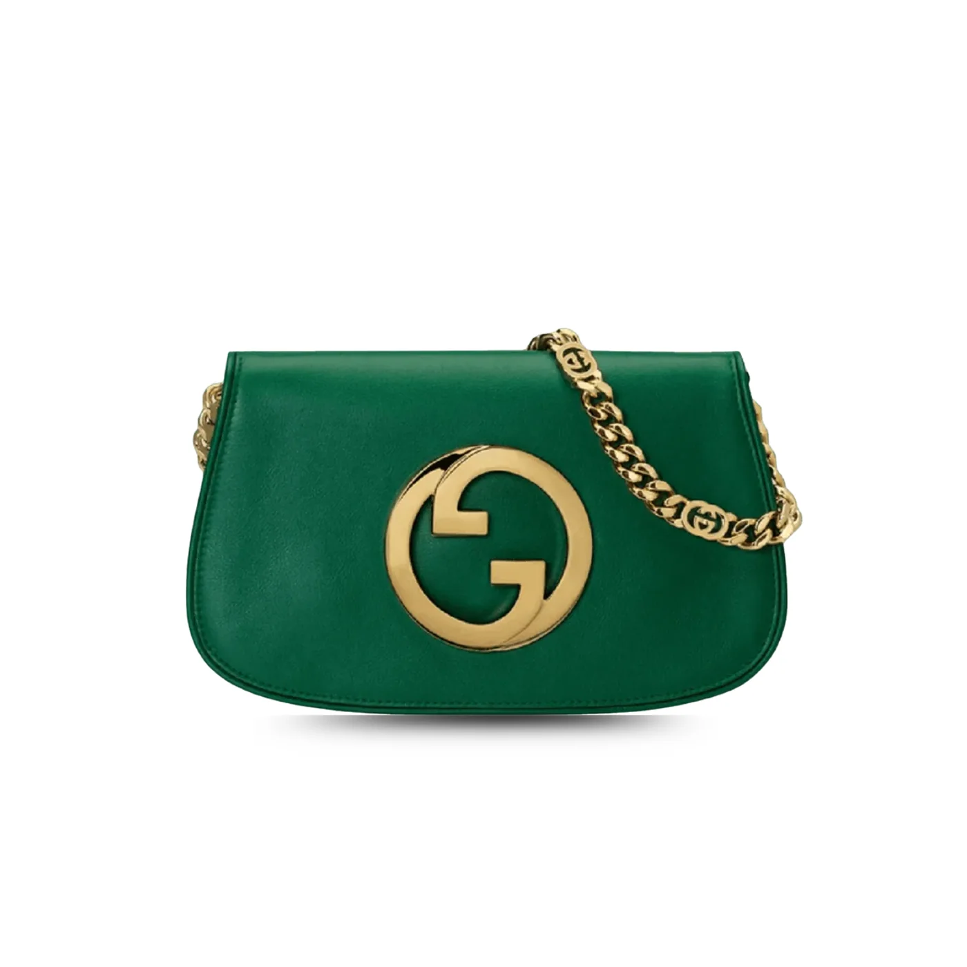 Gucci Blondie Medium Shoulder Bag in Green Gold Hardware