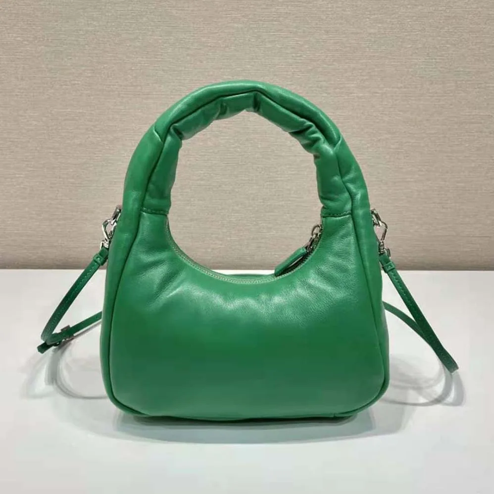 Prada Soft Padded Nappa Leather Mini-Bag for Women in Green