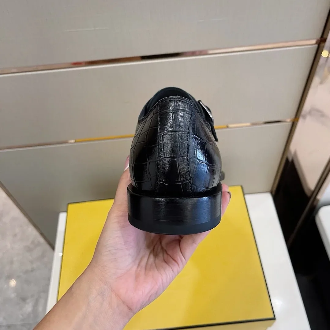 Fendi Force Monk Strap Shoes Black Fendi Force Monk Strap Shoes Black