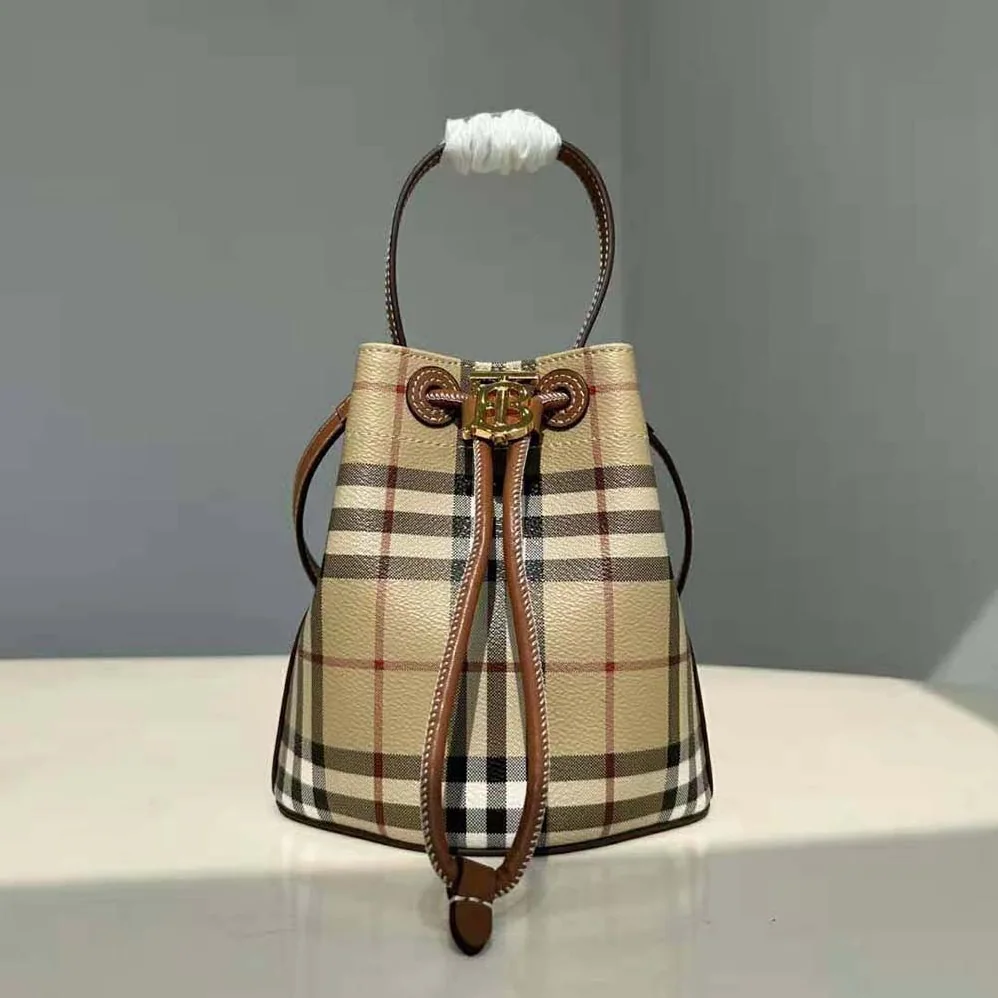 Burberry Mini TB Bucket Bag for Women in Brown Burberry Mini TB Bucket Bag for Women in Brown