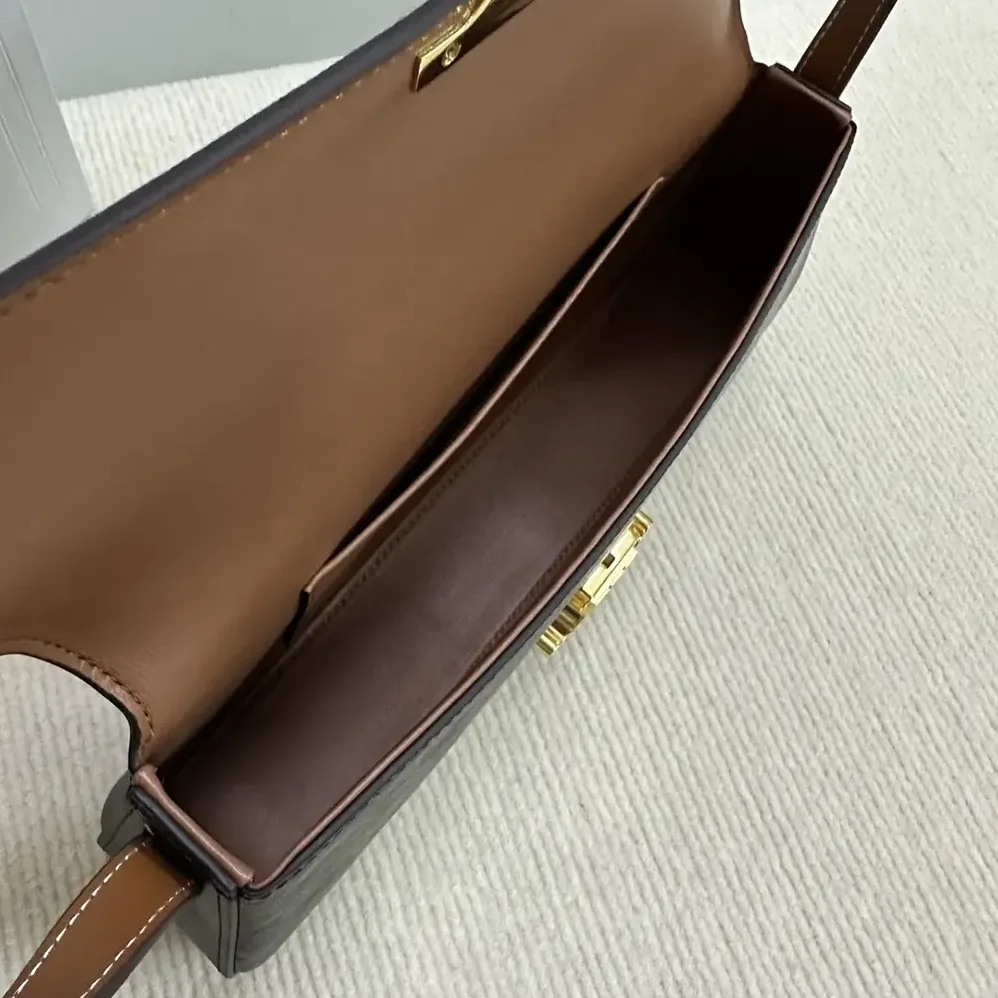 Celine Medium Celine Lola Bag in Triomphe Canvas and Calfskin for Women