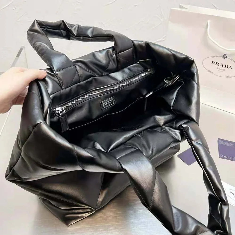 Prada Padded Nappa Tote Bag for Women in Black
