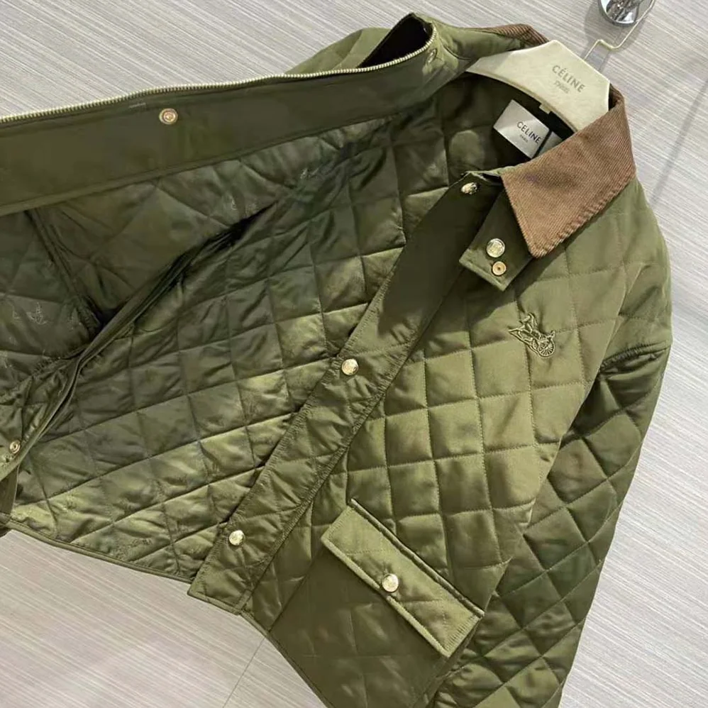 Celine Quilted Hunting Jacket in Lightweight Nylon for Women Celine Quilted Hunting Jacket in Lightweight Nylon for Women