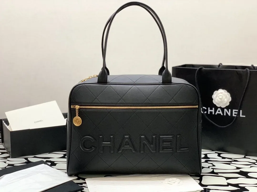 Chanel Maxi Bowling Bag Black / Chanel Maxi Bowling Bag Black /