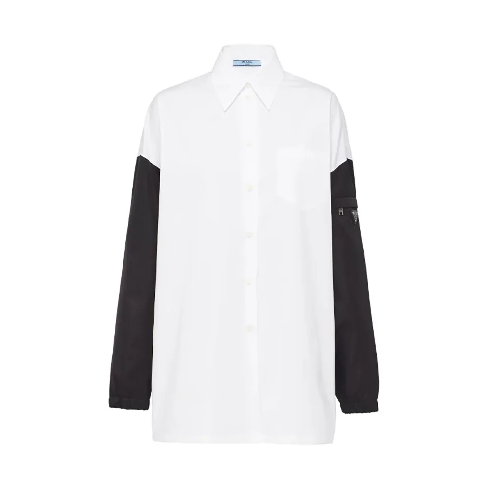 Prada Poplin Shirt for Women in White Prada Poplin Shirt for Women in White