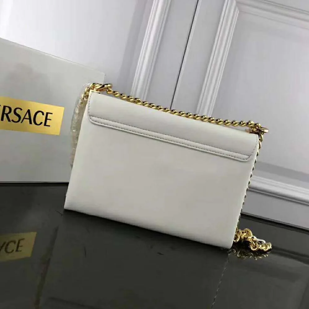Versace Medusa Head Evening Clutch Bag for Women in White Versace Medusa Head Evening Clutch Bag for Women in White