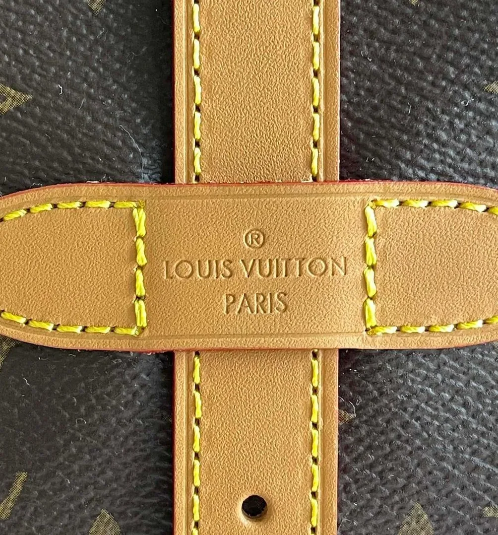 Louis Vuitton Saumur MM Crossbody Bag Brown Monogram Canvas Gold Hardware