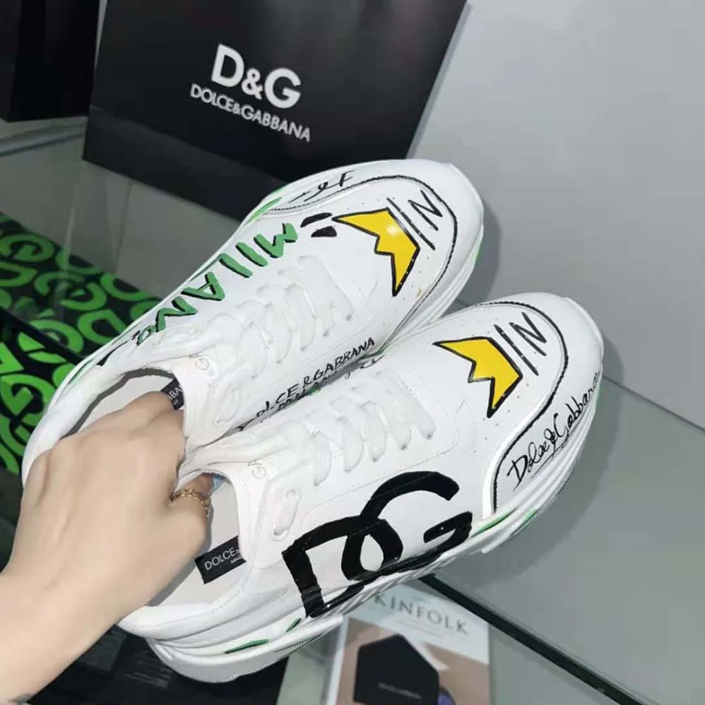 Dolce Gabbana D&G Calfskin Nappa Daymaster Sneakers for Unisex in White Dolce Gabbana D&G Calfskin Nappa Daymaster Sneakers for Unisex in White