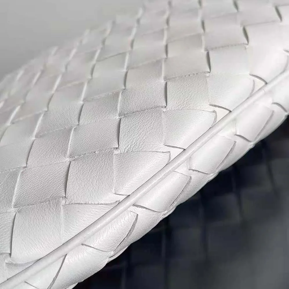 Bottega Veneta Buddy Intrecciato Leather Crossbody Bag for Women in White