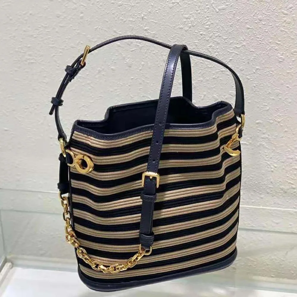 Dior Medium C'est Dior Bag Natural and Denim Blue Marinière Raffia for Women