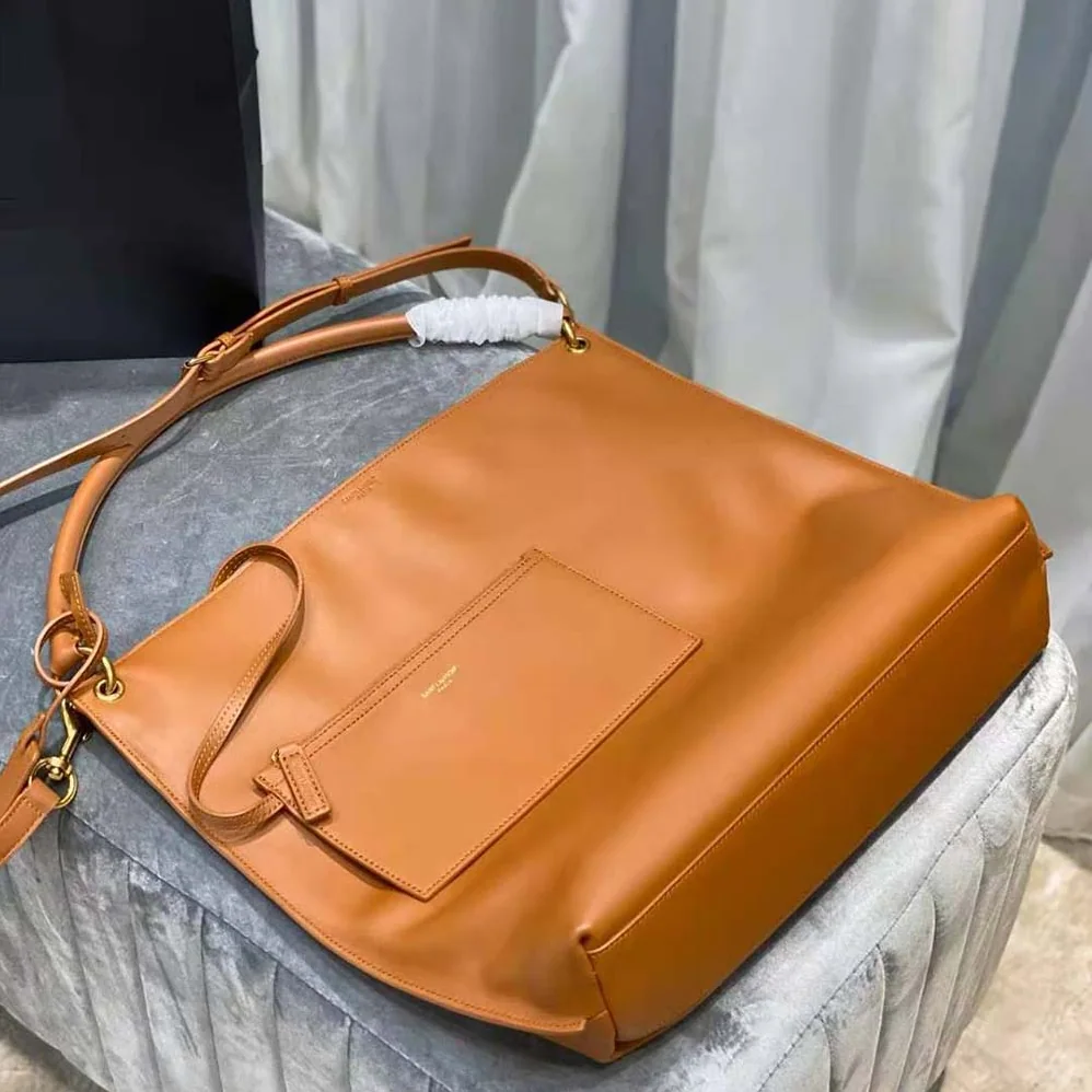 Saint Laurent YSL Tag Hobo Bag in Smooth Saddle Leather for Women
