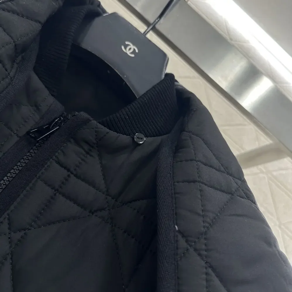 Dior Macrocannage Coat with Scarf Collar Black Quilted Technical Taffeta for Women Dior Macrocannage Coat with Scarf Collar Black Quilted Technical Taffeta for Women