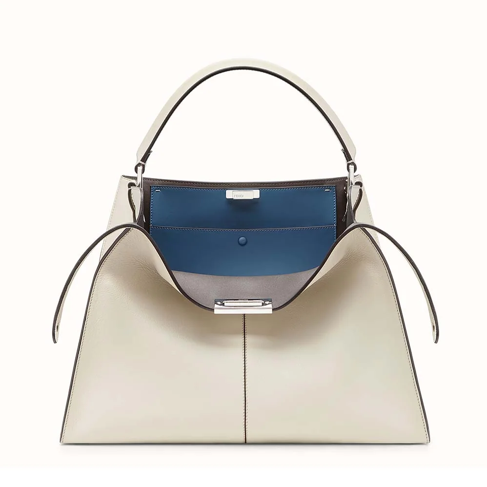 Fendi Peekaboo X-Lite in Leather Bag for Women in White