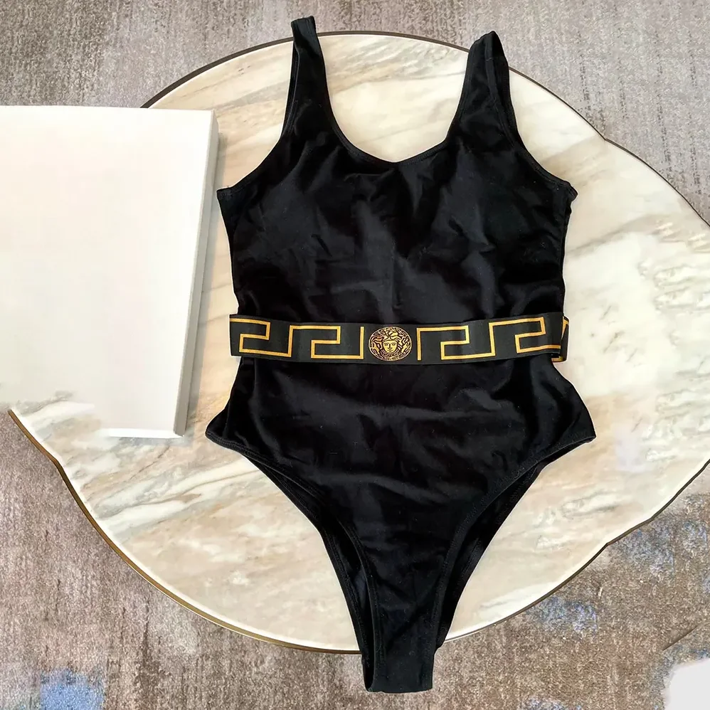 Versace Greca Border One-piece Swimsuit for Women in Black Versace Greca Border One-piece Swimsuit for Women in Black