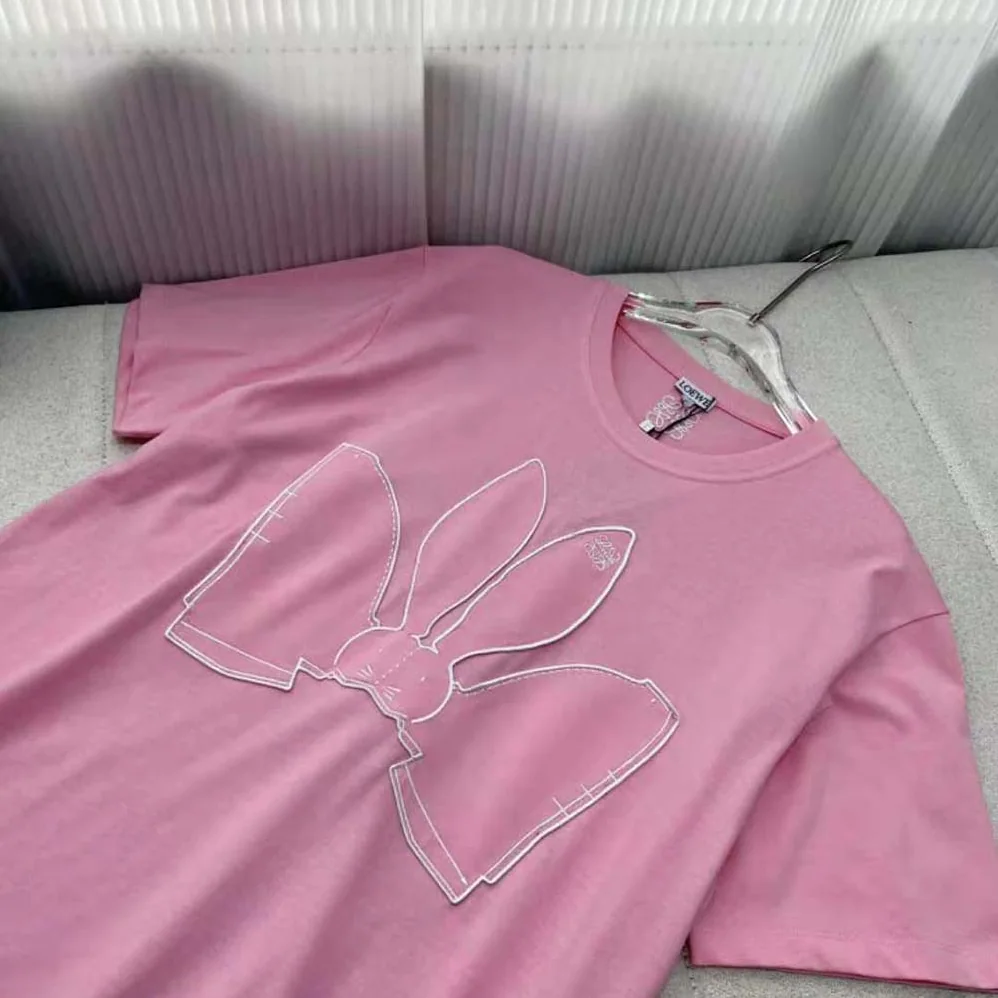 Loewe Bunny T-shirt in Cotton for Women in Pink