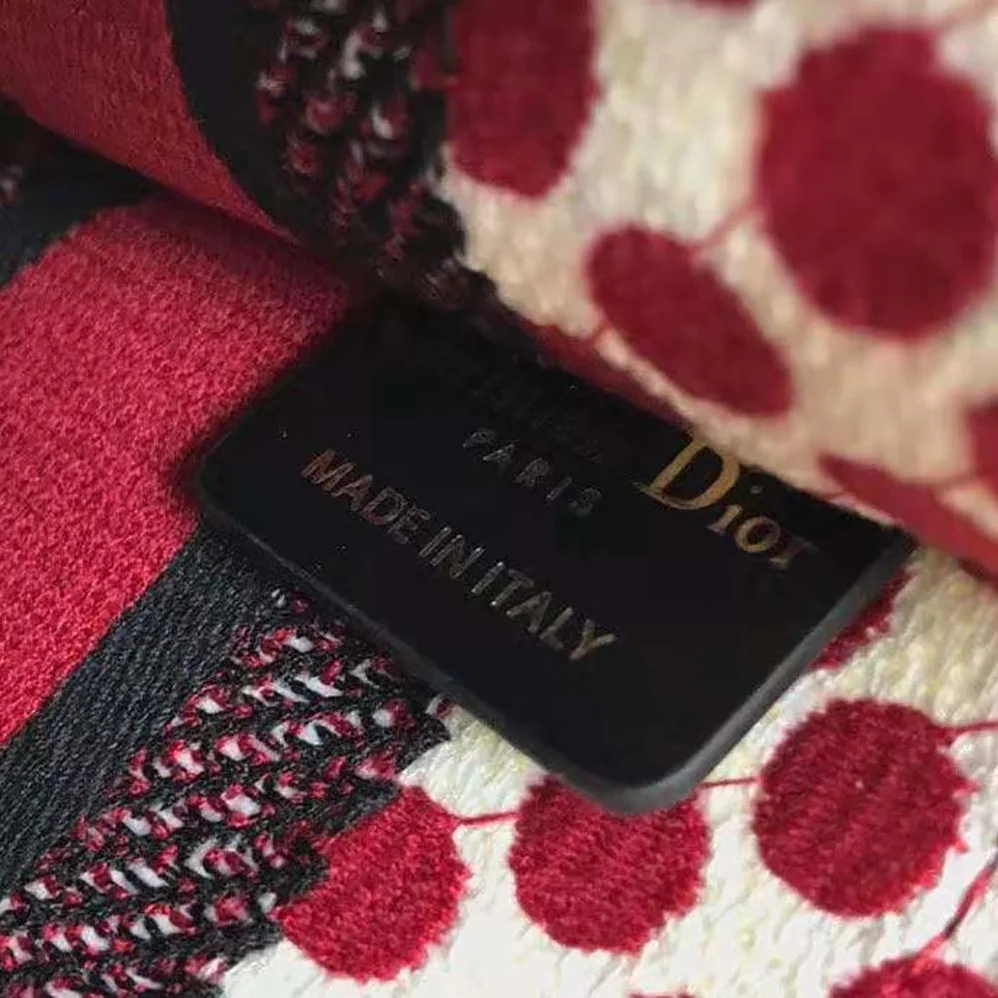 Dior Mini Dioramour Dior Book Tote White and Red Dior Dots Embroidery for Women Dior Mini Dioramour Dior Book Tote White and Red Dior Dots Embroidery for Women
