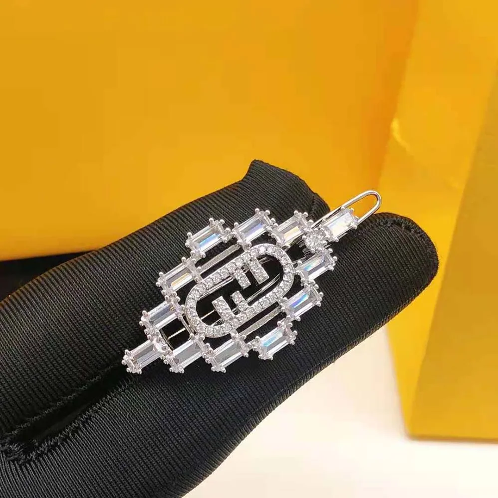 Fendi O'Lock Brooch Silver Coloured for Women