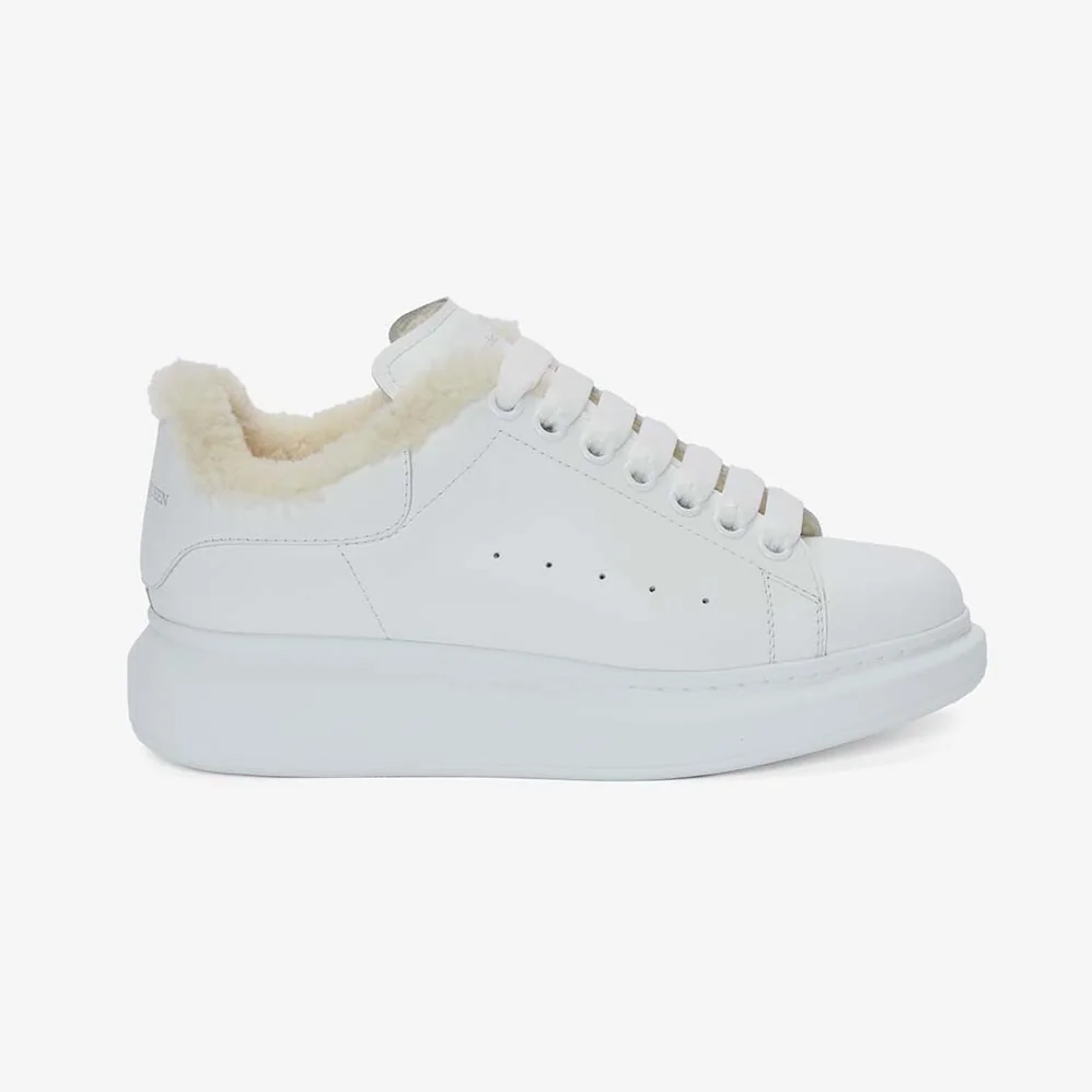 Alexander Mcqueen Oversized Sneaker White Smooth Calf Leather for Women Alexander Mcqueen Oversized Sneaker White Smooth Calf Leather for Women