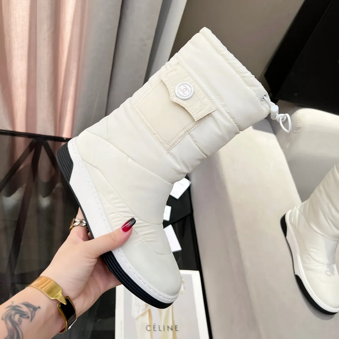 Chanel Short Boots White Chanel Short Boots White