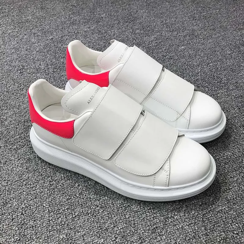 Alexander Mcqueen Oversized Sneaker with Double-Strap Shoes for Women in Carmine Alexander Mcqueen Oversized Sneaker with Double-Strap Shoes for Women in Carmine