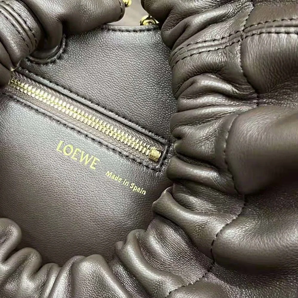 Loewe Small Squeeze Bag in Nappa Lambskin for Women in Chocolate