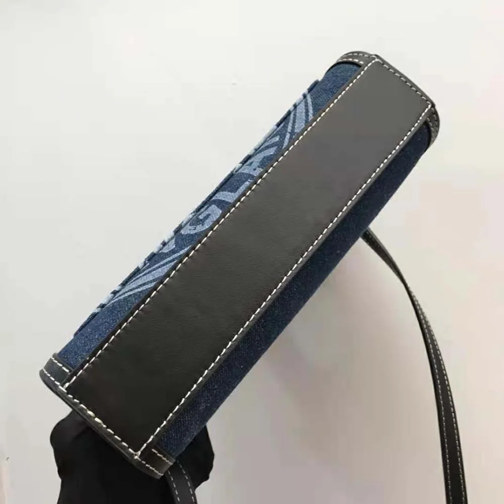 Burberry Mini Logo Graphic Denim and Leather Pocket Bag for Women
