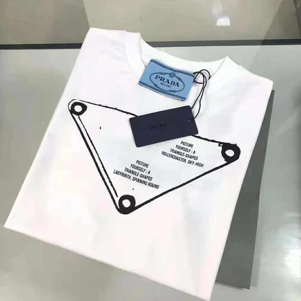 Prada Printed Jersey T-shirt for Women in White