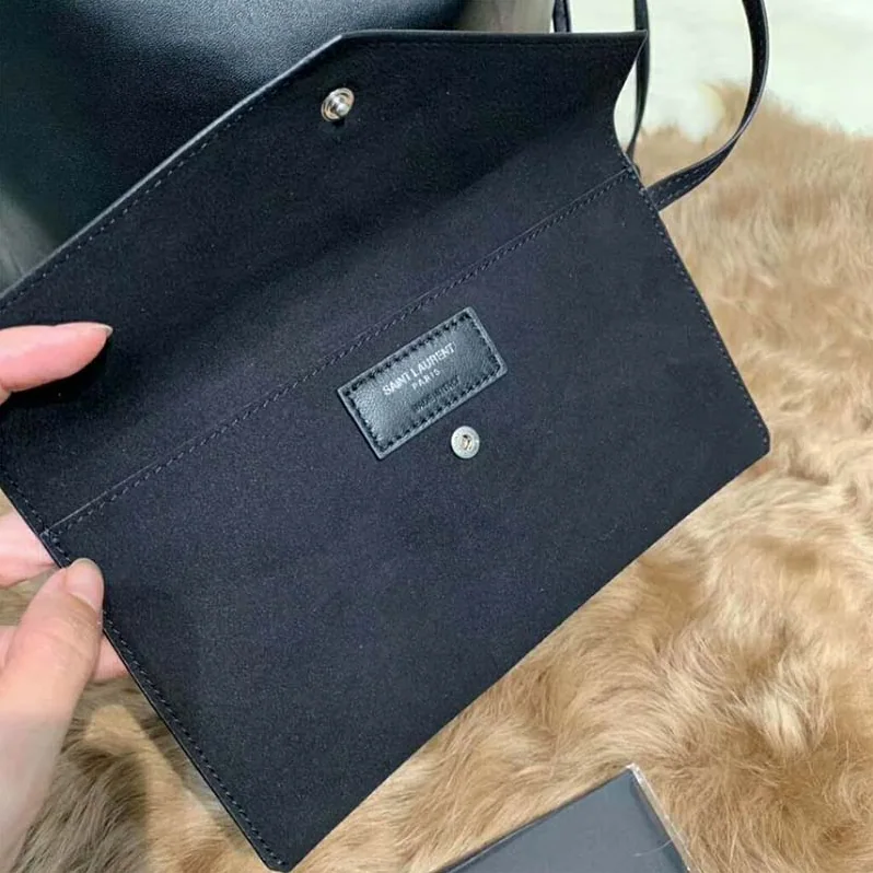 Saint Laurent YSL Teddy Drawstring Bag Smooth Leather for Women in Black Saint Laurent YSL Teddy Drawstring Bag Smooth Leather for Women in Black