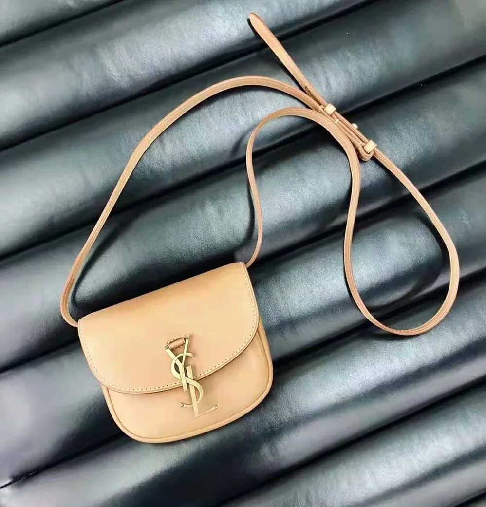 Saint Laurent YSL Kaia Small Satchel in Smooth Vintage Leather for Women in Brown