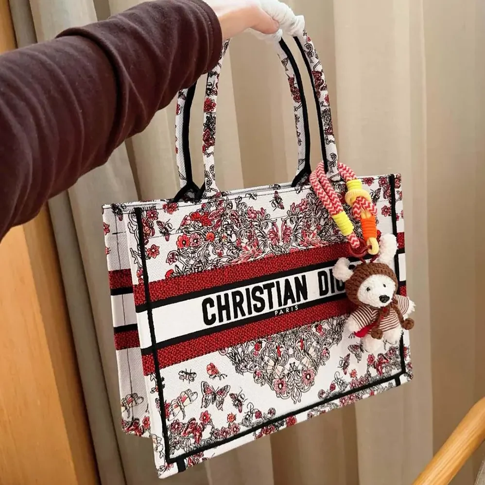 Dior Dioramour Medium Dior Book Tote Latte Embroidery for Women Dior Dioramour Medium Dior Book Tote Latte Embroidery for Women