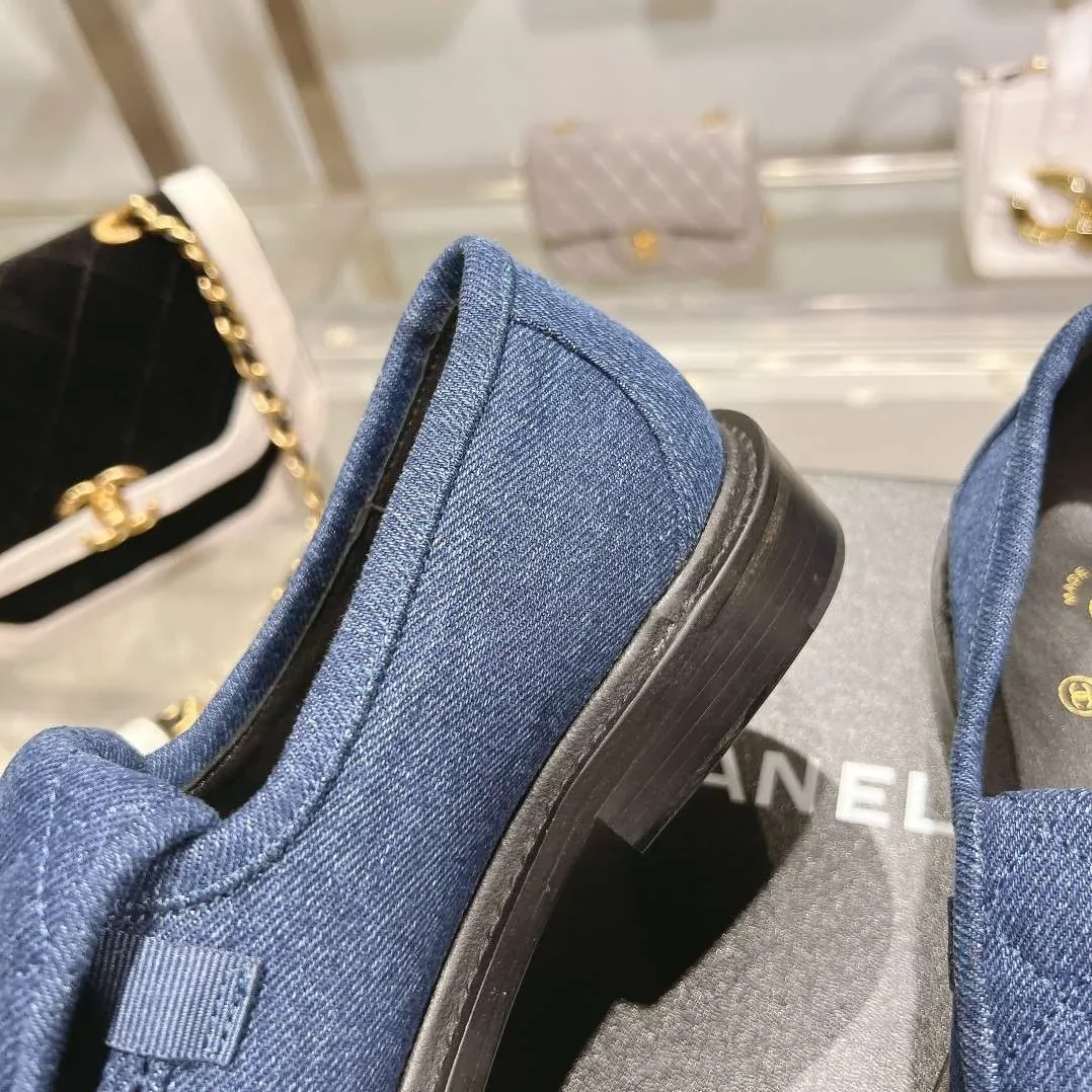 Chanel Moccasins Navy Blue Chanel Moccasins Navy Blue