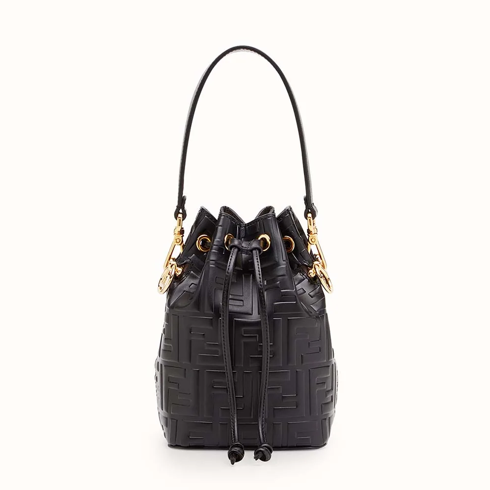 Fendi Mon Tresor Black Leather Mini for Women in Bag