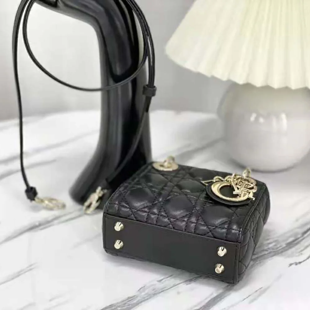 Dior Micro Lady Dior Bag Black Cannage Lambskin for Women Dior Micro Lady Dior Bag Black Cannage Lambskin for Women