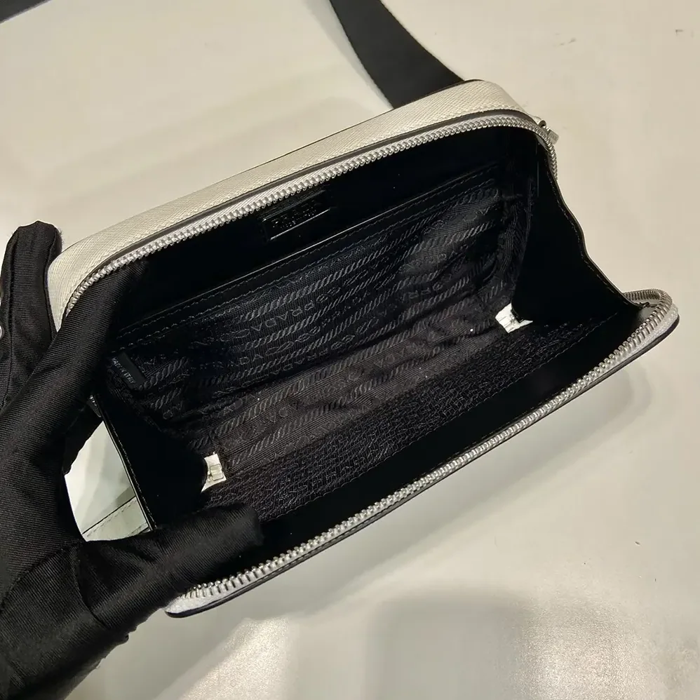 Prada Brique Saffiano Leather Bag for Men in White Prada Brique Saffiano Leather Bag for Men in White