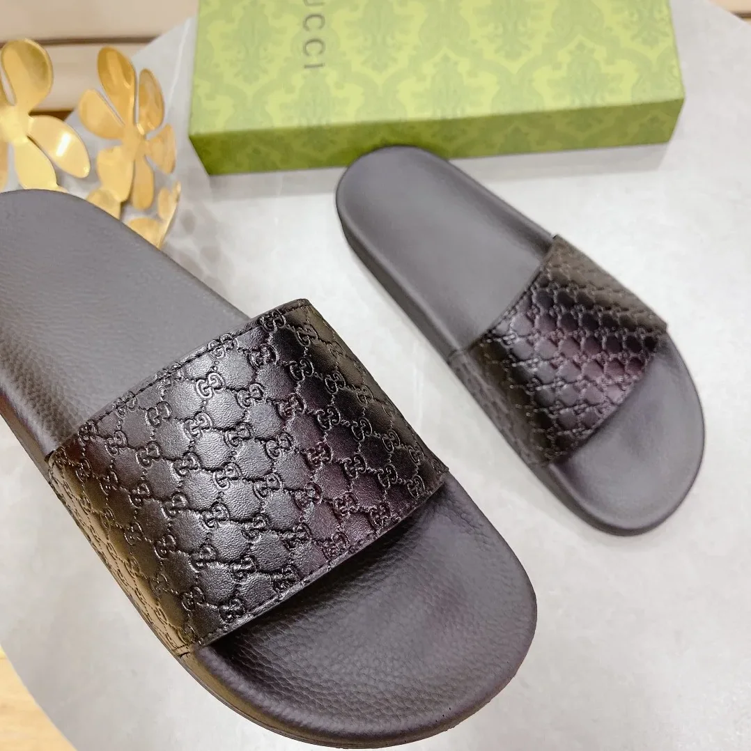 Gucci Embossed GG Slide Sandal Black for Women Gucci Embossed GG Slide Sandal Black for Women
