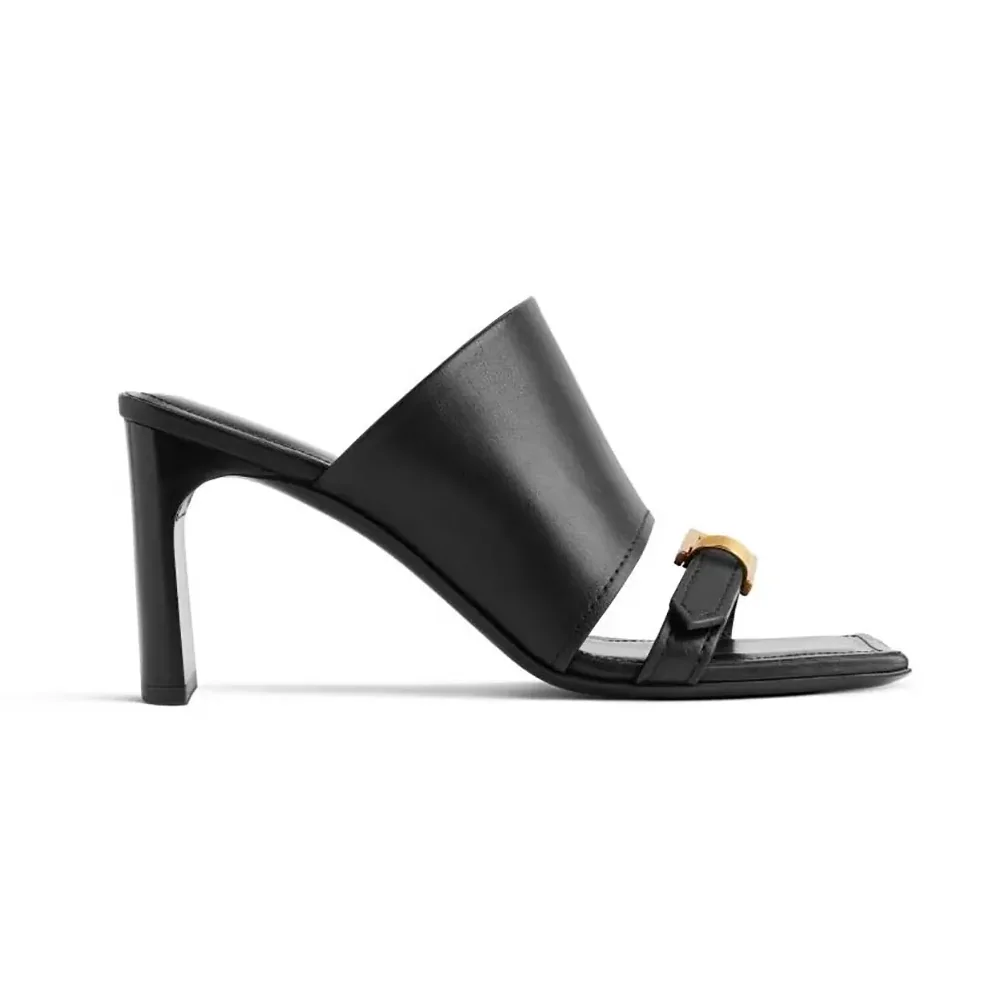 Balenciaga Bel Air 80mm Sandal in Black Smooth Calfskin for Women Balenciaga Bel Air 80mm Sandal in Black Smooth Calfskin for Women