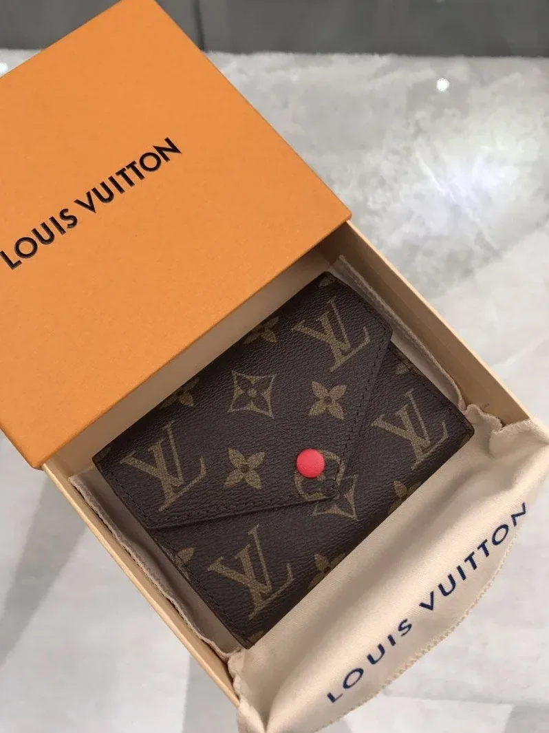 Louis Vuitton Victorine Wallet In Monogram Canvas Red