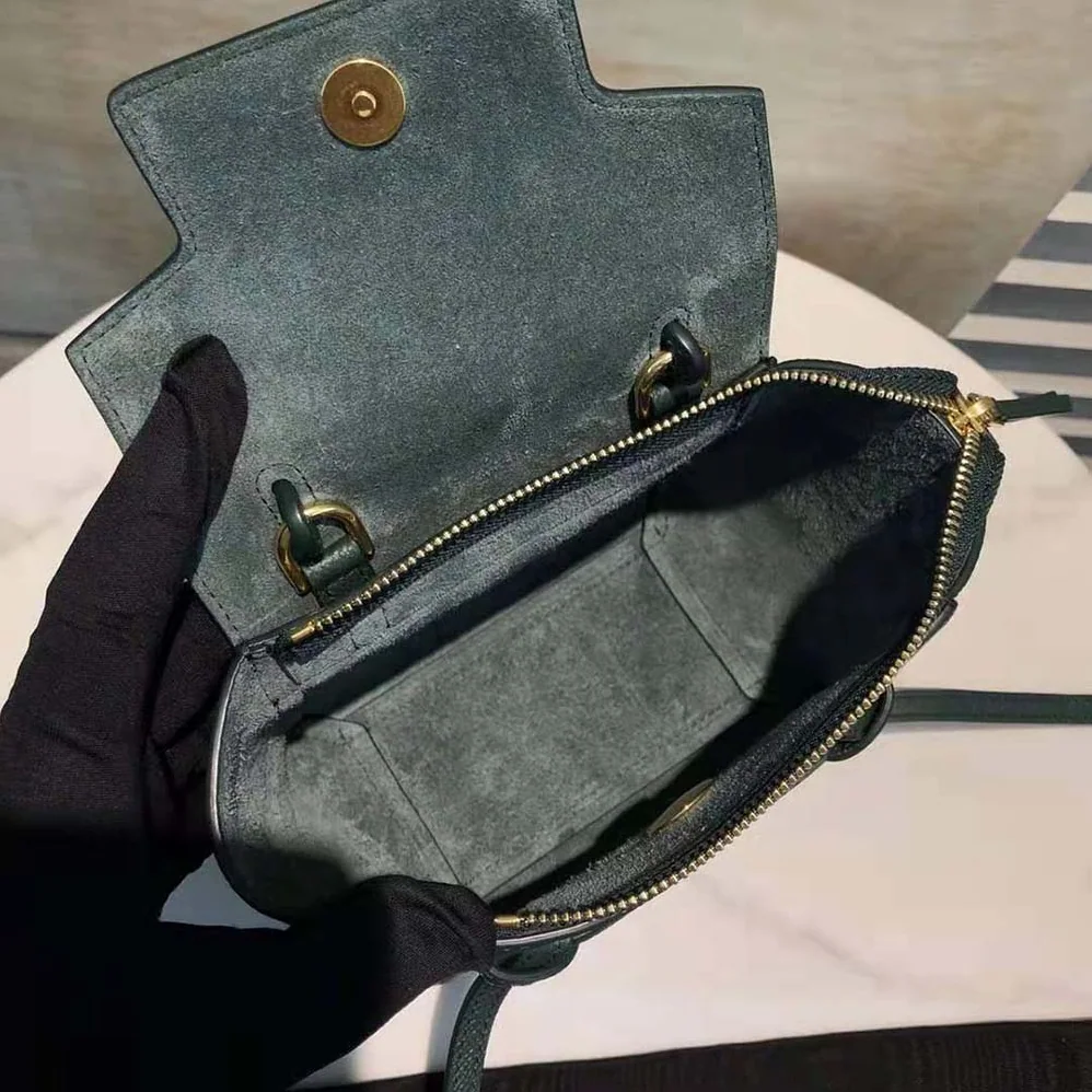 Celine Pico Belt Bag in Grained Calfskin for Women in Green
