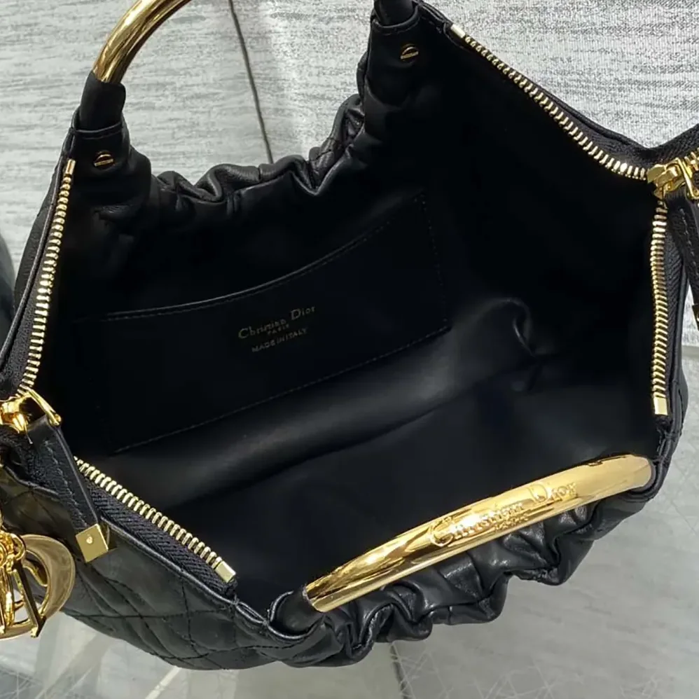Dior Walk in Dior Purse Black Macrocannage Calfskin for Women Dior Walk in Dior Purse Black Macrocannage Calfskin for Women