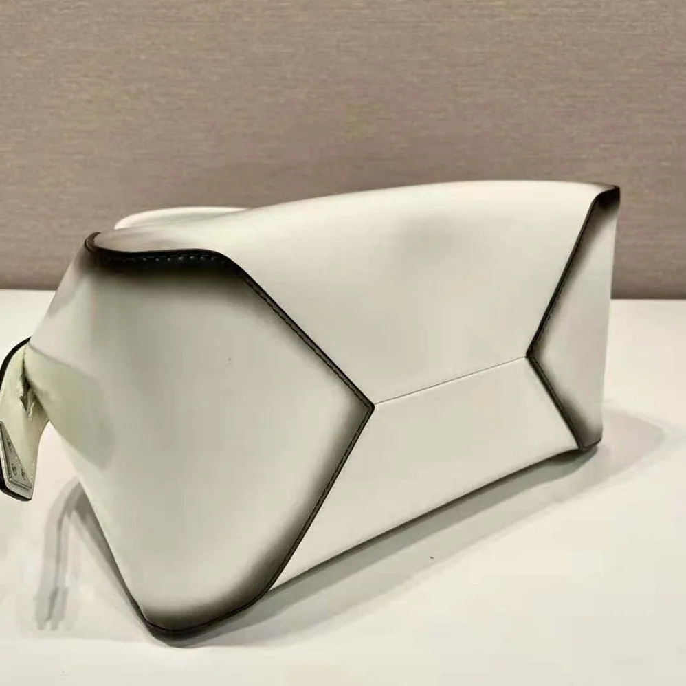 Prada Small Brushed Leather Prada Supernova Handbag for Women in White Prada Small Brushed Leather Prada Supernova Handbag for Women in White