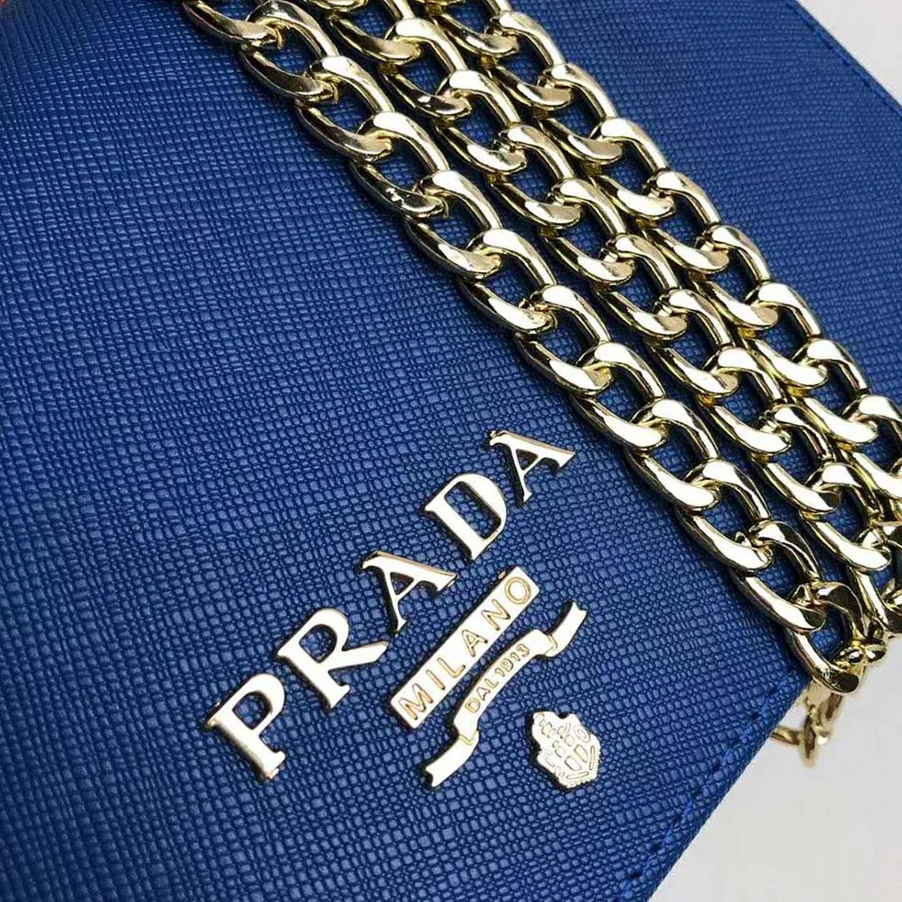 Prada Saffiano Leather Shoulder Bag for Women in Navy Prada Saffiano Leather Shoulder Bag for Women in Navy
